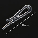 Maxbell 200Pcs Shirt Clips Sock Skirts Cloth Clip Transparent Plastic Alligator Clip Square Toothed 40mm