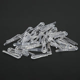 Maxbell 200Pcs Shirt Clips Sock Skirts Cloth Clip Transparent Plastic Alligator Clip Square Toothed 40mm
