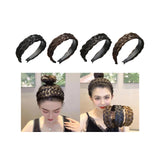 Maxbell Hair Braided Headband Headdress Wig Elastic Hair Bands for Women Girl Ladies Black