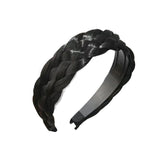 Maxbell Hair Braided Headband Headdress Wig Elastic Hair Bands for Women Girl Ladies Black