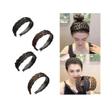 Maxbell Hair Braided Headband Headdress Wig Elastic Hair Bands for Women Girl Ladies Black