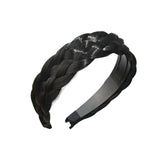 Maxbell Hair Braided Headband Headdress Wig Elastic Hair Bands for Women Girl Ladies Black