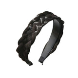 Maxbell Hair Braided Headband Headdress Wig Elastic Hair Bands for Women Girl Ladies Black Brown