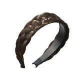 Maxbell Hair Braided Headband Headdress Wig Elastic Hair Bands for Women Girl Ladies Brown