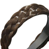 Maxbell Hair Braided Headband Headdress Wig Elastic Hair Bands for Women Girl Ladies Brown