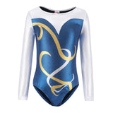 Maxbell Gymnastics Leotard Long Sleeve Sparkles Athletic Dance Clothes Outfit Ballet 8 yard