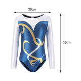 Maxbell Gymnastics Leotard Long Sleeve Sparkles Athletic Dance Clothes Outfit Ballet 6 yard