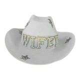 Maxbell White Cowgirl Hat Costume Cosplay Western Cowboy Hat for Hiking Events Party