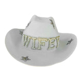 Maxbell White Cowgirl Hat Costume Cosplay Western Cowboy Hat for Hiking Events Party