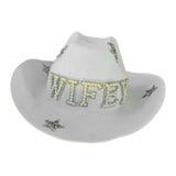 Maxbell White Cowgirl Hat Costume Cosplay Western Cowboy Hat for Hiking Events Party