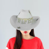 Maxbell White Cowgirl Hat Costume Cosplay Western Cowboy Hat for Hiking Events Party