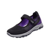 Maxbell Women Elderly Mesh Sneakers Nonslip Everyday Shoes Flats Breathable Sneakers 39 Black