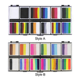 Maxbell Face Body Paint Set 12Colors Theatre Rave Face Paint Painting Makeup Palette Style A