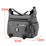 Maxbell Men Shoulder Bag Crossbody Bag Shopping Bag Travel Purse Lightweight Handbag Gray