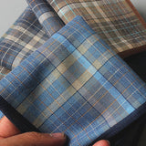 Maxbell 6Pcs Cotton Men's Handkerchiefs Soft Stripe Checkered Pattern Pocket Squares
