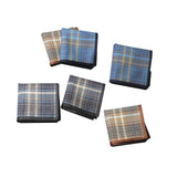 Maxbell 6Pcs Cotton Men's Handkerchiefs Soft Stripe Checkered Pattern Pocket Squares
