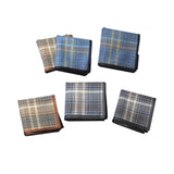 Maxbell 6Pcs Cotton Men's Handkerchiefs Soft Stripe Checkered Pattern Pocket Squares