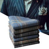 Maxbell 6Pcs Cotton Men's Handkerchiefs Soft Stripe Checkered Pattern Pocket Squares