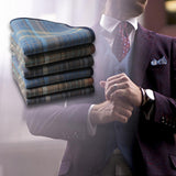 Maxbell 6Pcs Cotton Men's Handkerchiefs Soft Stripe Checkered Pattern Pocket Squares