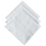 Maxbell 5x Men's White Handkerchiefs Pocket Square Hankies for Father Gentlemen Suit