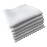 Maxbell 5x Men's White Handkerchiefs Pocket Square Hankies for Father Gentlemen Suit