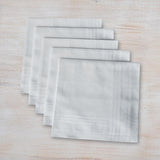 Maxbell 5x Men's White Handkerchiefs Pocket Square Hankies for Father Gentlemen Suit