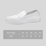 Maxbell Women's Nursing Shoes Nurse Loafers Work Shoes PU Leather Flat Nursing Shoes 40