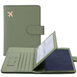 Maxbell Card Holder Protector Document Organizer Passport Cover for Men Gift Wedding Green