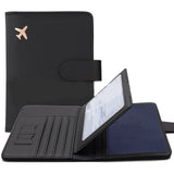 Maxbell Card Holder Protector Document Organizer Passport Cover for Men Gift Wedding Black
