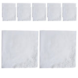 Maxbell 12Pcs Wedding Hankies Bandanas White Handkerchief for Grooms Party Weddings style B