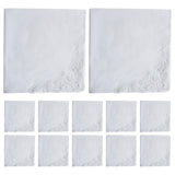 Maxbell 12Pcs Wedding Hankies Bandanas White Handkerchief for Grooms Party Weddings style B