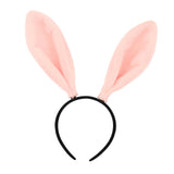 Maxbell Faux Fur Ears Headband Costume Accessories Headpiece Plush Rabbit Hair Bands Pink