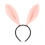 Maxbell Faux Fur Ears Headband Costume Accessories Headpiece Plush Rabbit Hair Bands Pink