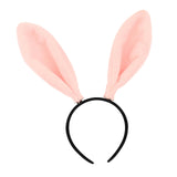 Maxbell Faux Fur Ears Headband Costume Accessories Headpiece Plush Rabbit Hair Bands Pink