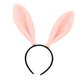 Maxbell Faux Fur Ears Headband Costume Accessories Headpiece Plush Rabbit Hair Bands Pink