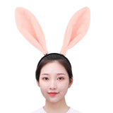 Maxbell Faux Fur Ears Headband Costume Accessories Headpiece Plush Rabbit Hair Bands Pink