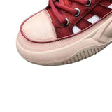 Maxbell Women Casual Shoes PU Hollow Breathable Nonslip Women Platform Sneakers 40