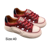 Maxbell Women Casual Shoes PU Hollow Breathable Nonslip Women Platform Sneakers 40