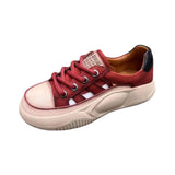 Maxbell Women Casual Shoes PU Hollow Breathable Nonslip Women Platform Sneakers 40