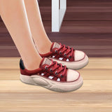 Maxbell Women Casual Shoes PU Hollow Breathable Nonslip Women Platform Sneakers 40