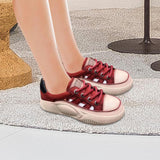 Maxbell Women Casual Shoes PU Hollow Breathable Nonslip Women Platform Sneakers 40