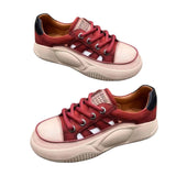 Maxbell Women Casual Shoes PU Hollow Breathable Nonslip Women Platform Sneakers 40