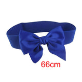 Maxbell Big Bow Knot Waist Belt Skirts Decorative Waistband Women Elastic Waist Belt Blue