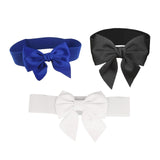 Maxbell Big Bow Knot Waist Belt Skirts Decorative Waistband Women Elastic Waist Belt Blue