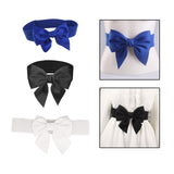 Maxbell Big Bow Knot Waist Belt Skirts Decorative Waistband Women Elastic Waist Belt Blue