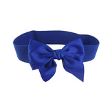 Maxbell Big Bow Knot Waist Belt Skirts Decorative Waistband Women Elastic Waist Belt Blue