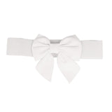 Maxbell Big Bow Knot Waist Belt Skirts Decorative Waistband Women Elastic Waist Belt White