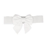 Maxbell Big Bow Knot Waist Belt Skirts Decorative Waistband Women Elastic Waist Belt White