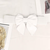 Maxbell Big Bow Knot Waist Belt Skirts Decorative Waistband Women Elastic Waist Belt White