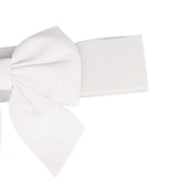 Maxbell Big Bow Knot Waist Belt Skirts Decorative Waistband Women Elastic Waist Belt White